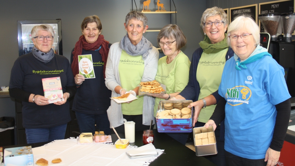Ellen Rydland, Britt Padøy, Ingrid Træet, Kjellfrid Bremskau LilliAnn Drønen, og Annlaug Rimbereid