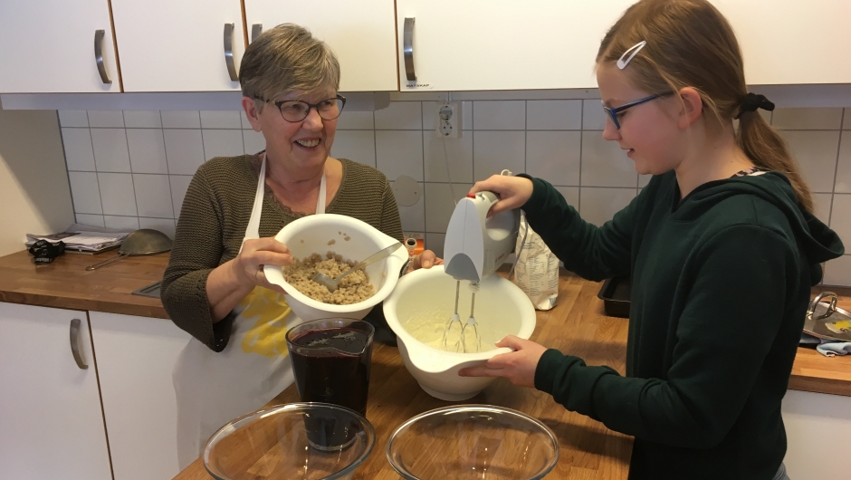 Her blir det deilig dessert!