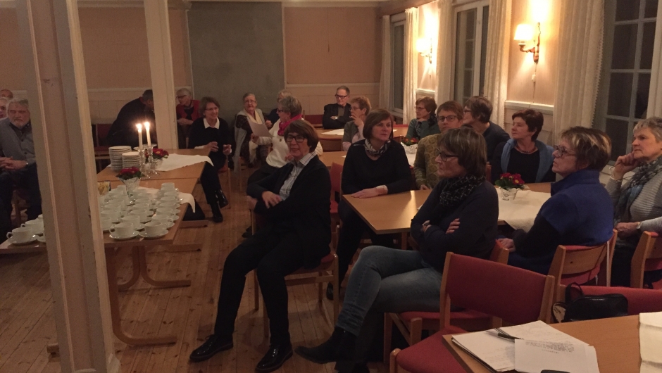 Mange møtte frem denne kvelden, for å høre Bjørn Steinar Meyer fortelle