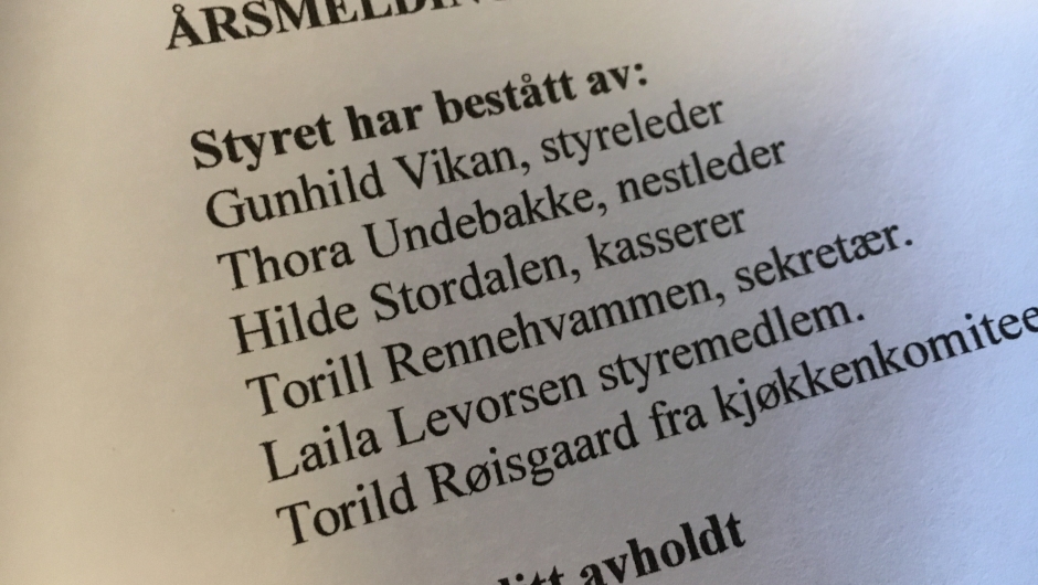 Styret i Uvdal Bygdekvinnelag 2016-17