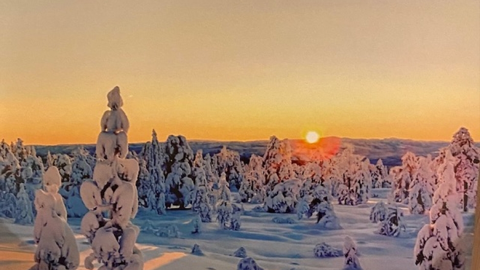 Solnedgang i januar
