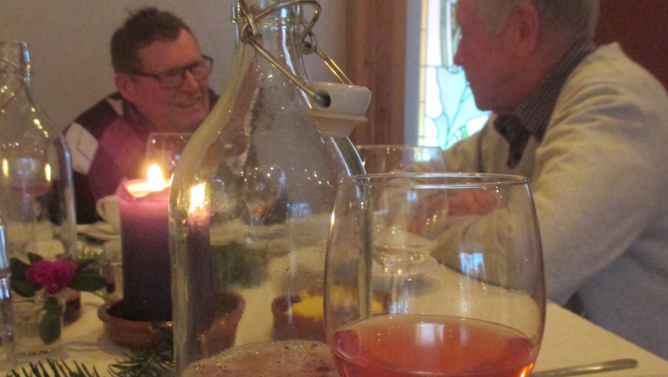 Glemte å ta bilde av den gode og innbydende maten, men her er drikke.....