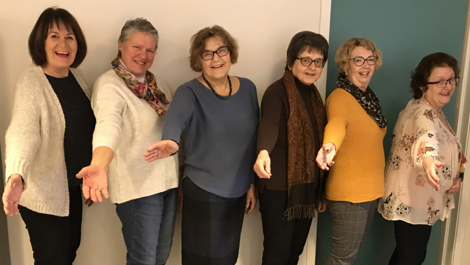 Bjørg, Mette Marie, Solveig, Sunneva, Nelly og Elin.