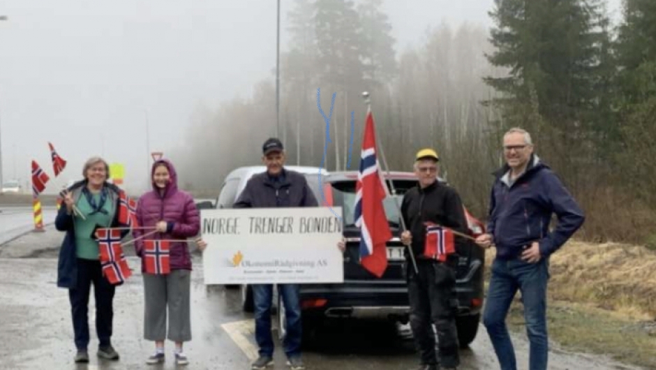 Aksjonen i gang! Foto: Marie Amb