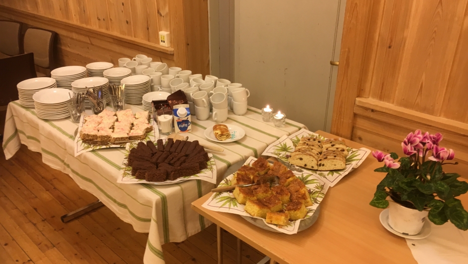 Kakebordet på høstens klesvisning/moteshow