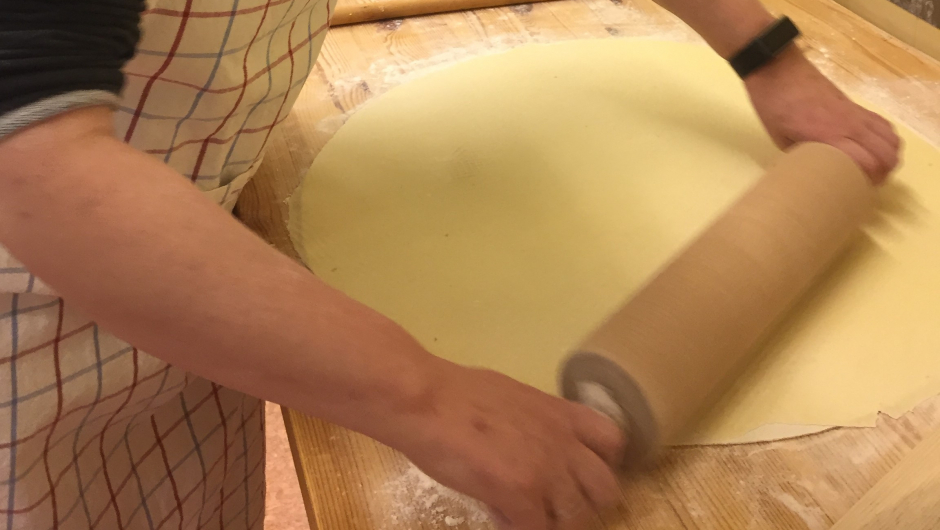 Kjevling av potetlefse Kjevling