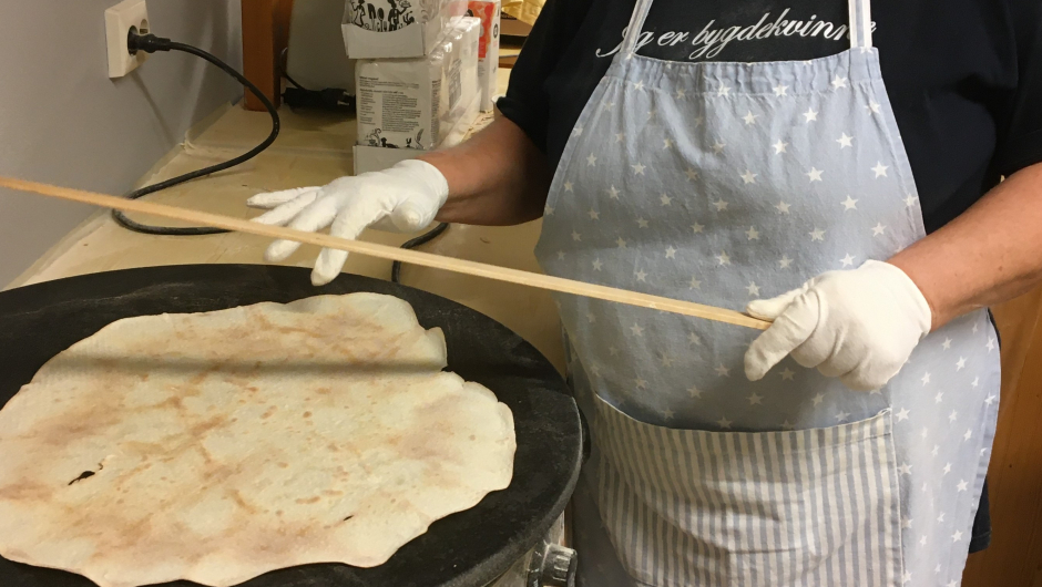 Kristin har kontroll på steikinga