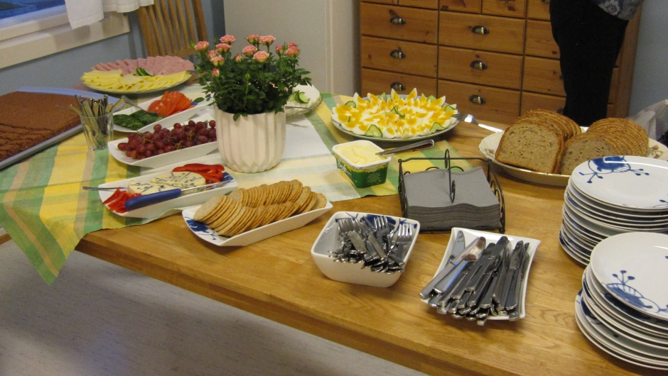 Kveldsmaten er servert Kveldsmaten er servert