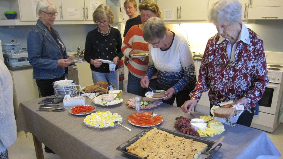 Kveldsmaten er servert Kveldsmaten er servert