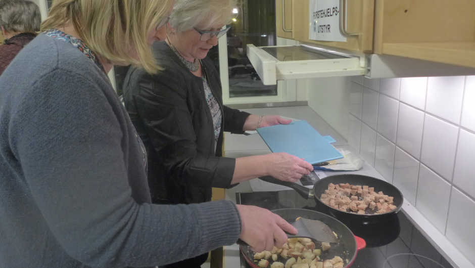 Her blir det krutongar til suppa.