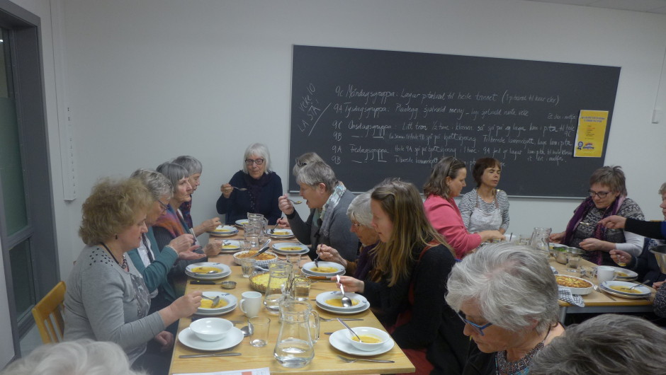 Eit godt måltid i godt lag.