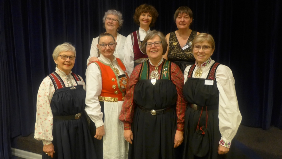 Else, Sølvi, Kristin, Inger Margrethe, Reidun, Frøydis og Mette. (Styret i 2017)
