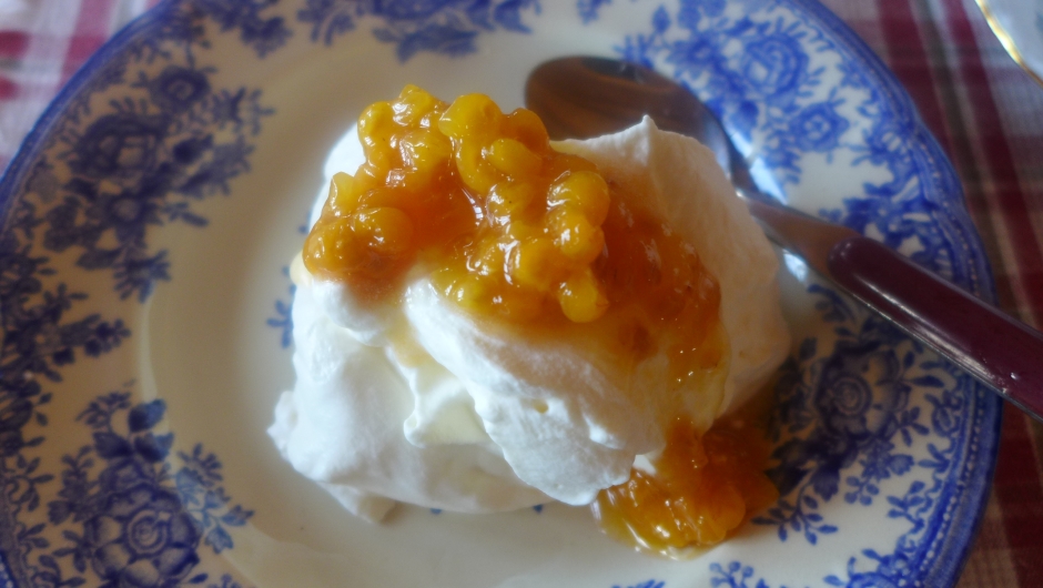 Veldig kortreist dessert!