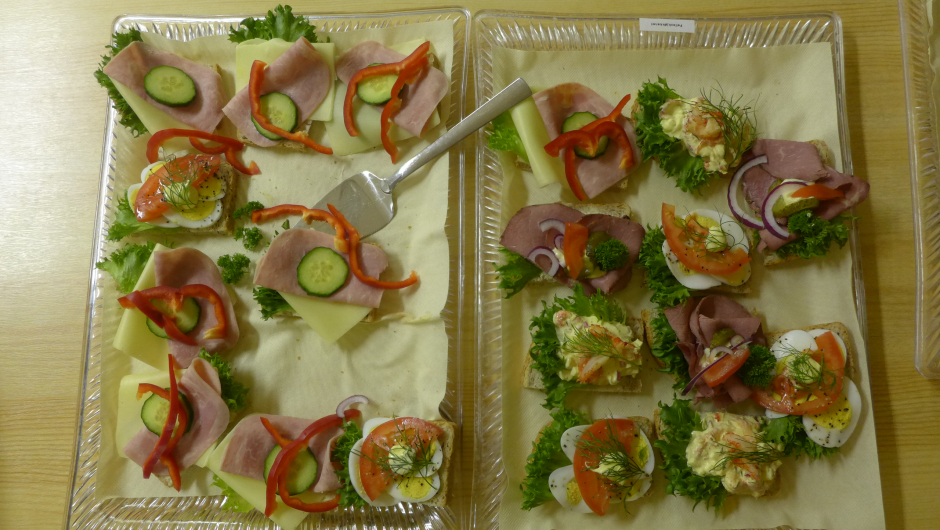 Fine snittar vart servert