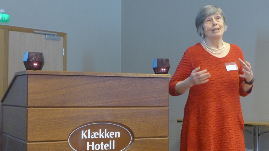Tidlegare overingeniør i Statens Vegvesen Sidsel Sandelien heldt foredrag,