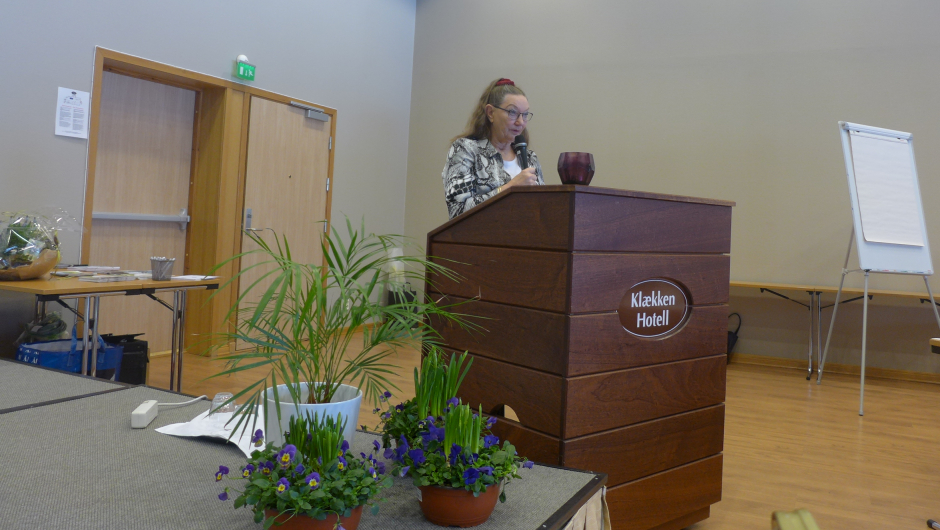 Sølvi ønsker velkommen på årsmøtedagen