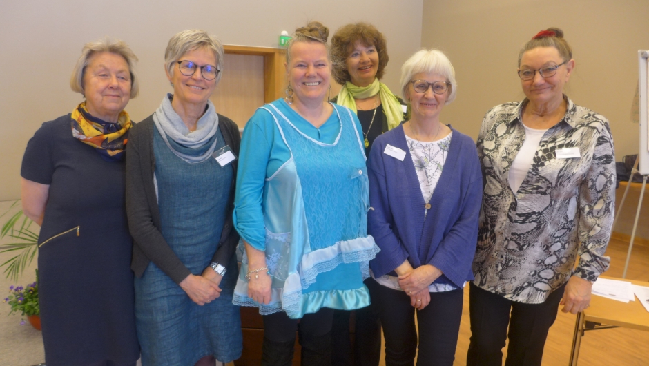 Styret for 2019. Frå v.: Marit Stevning, Tonje Myre, Aud Teigen Gjerde, Frøydis Løkensgård, Eva Daler og leiar Sølvi Jødal.