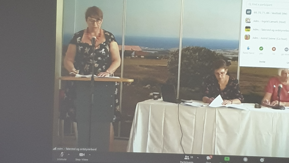 Ellen Krageberg holdt sin siste tale som leder.