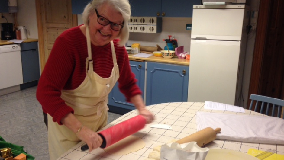 Kirsti tester ny kjevle