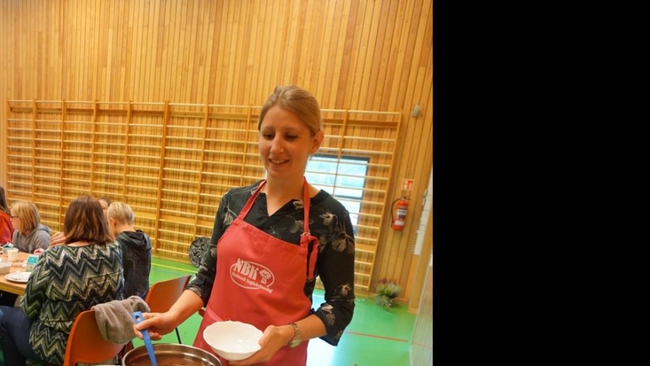 Servering av saftsuppe!