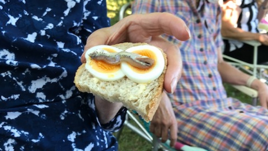 Påsmurt hadde vi med. Foto: Kirsti Lund Påsmurt hadde vi med