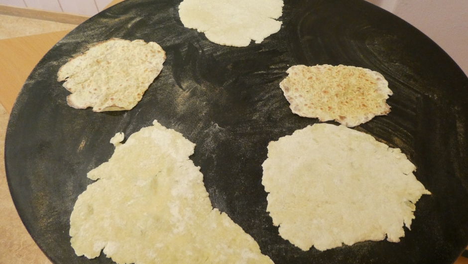 Steking på takke. Ulike fasonger.