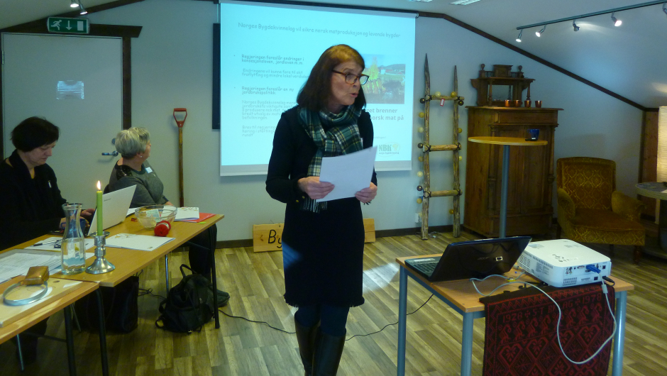 Liv Grøtte informert fra Sentral styret om bl.a kvinner UT prosjekt.