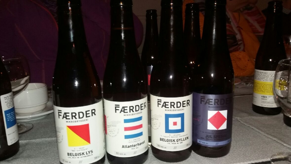 Smaksprøver fra Færder Mikrobryggeri. Foto: Margot Krøgli