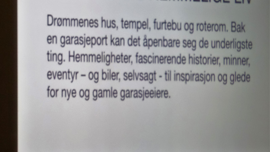 Hva har vi i garasjen?