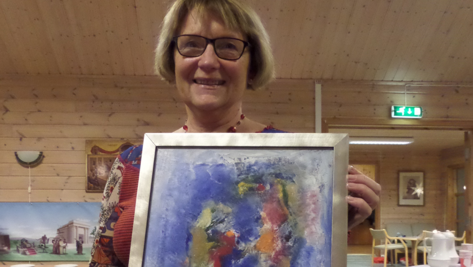 Heldig vinner av Wanda Hareim`s maleri