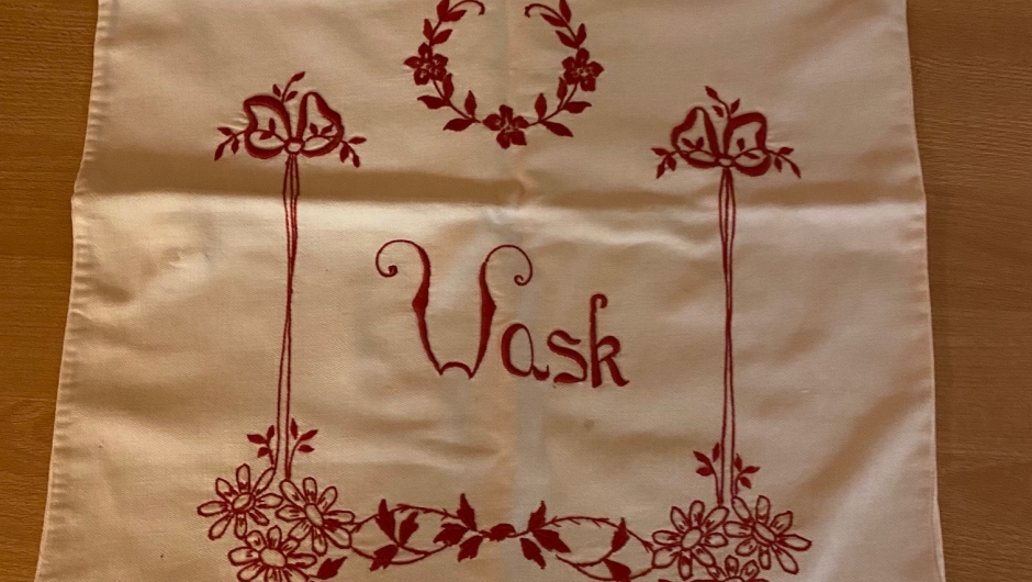 Skittentøyspose fra tidlig 1900 tall Skittentøyspose fra tidlig 1900 tall