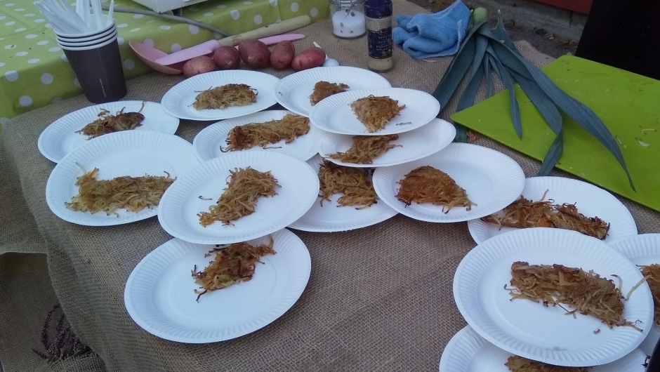 Smaksprøver av røsti Smaksprøver av røsti