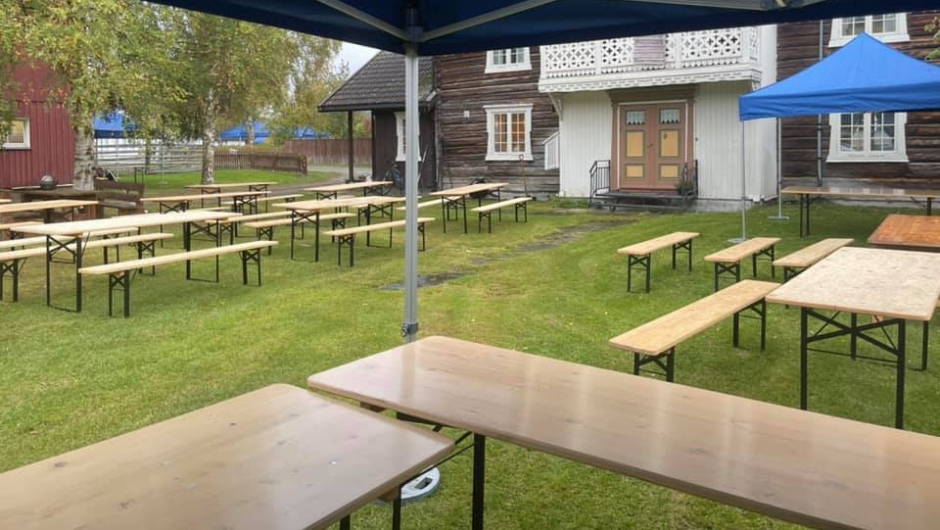 Tolga Bygdekvinnelag rigget cafe til lokalmatdagen i bygda.