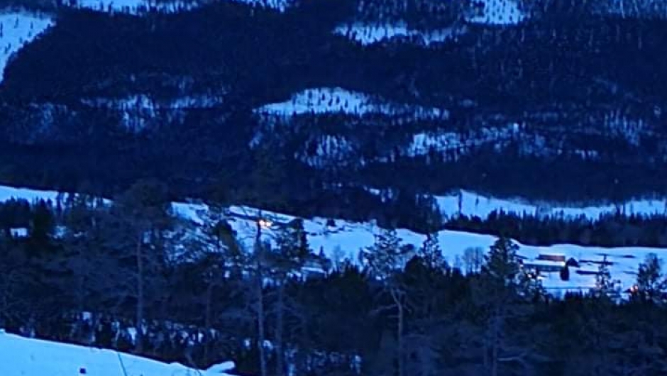 Utsikten ned til Unset  Utsikten ned til Unset