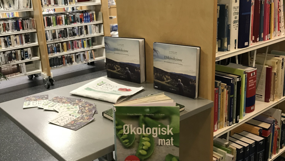 Utstilling på biblioteket om øko-uka