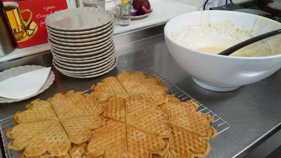 Vafler med surdeig Vafler med surdeig