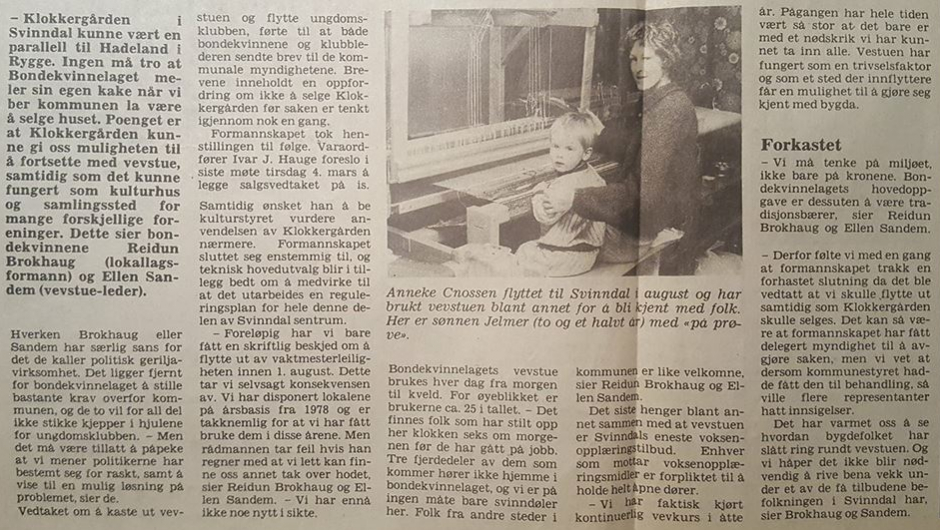 Må Svinndals Vevstue flytte?